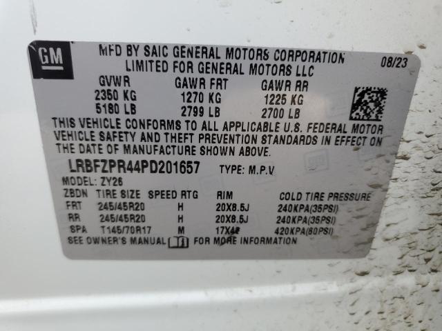 LRBFZPR44PD201657 - 2023 BUICK ENVISION ESSENCE თეთრი ფოტო 12