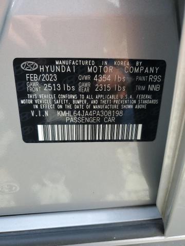 KMHL64JA4PA308198 - 2023 HYUNDAI SONATA SEL SILVER photo 13