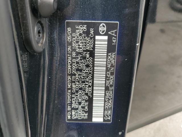 JTDBL40E99J024999 - 2009 TOYOTA COROLLA BASE 黑色 照片 12