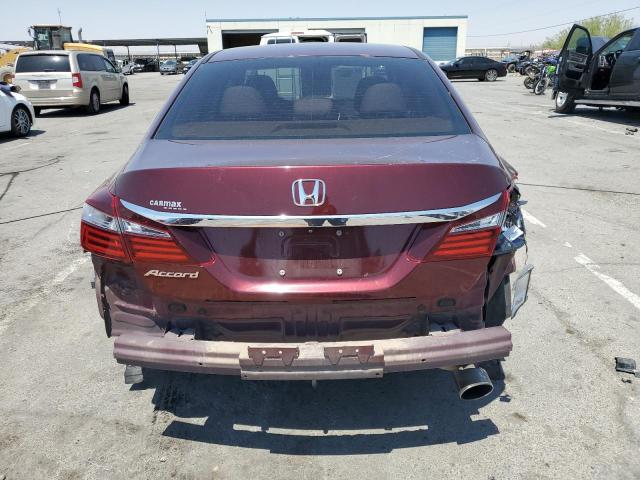 1HGCR2F3XGA092353 - 2016 HONDA ACCORD LX BURGUNDY photo 6