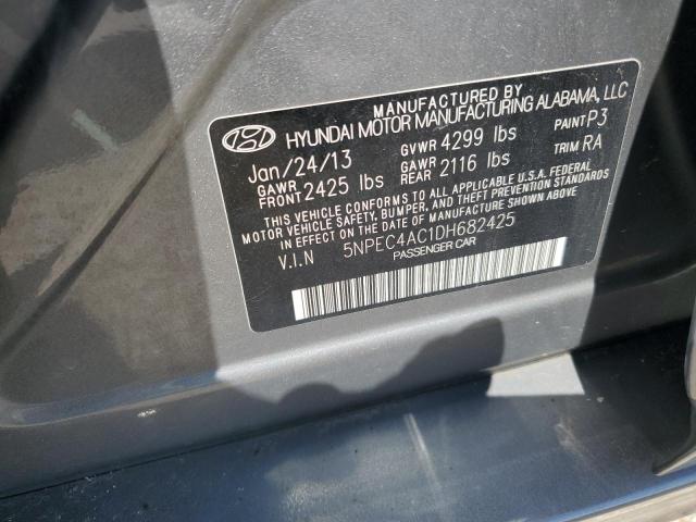 5NPEC4AC1DH682425 - 2013 HYUNDAI SONATA SE 灰色 照片 12