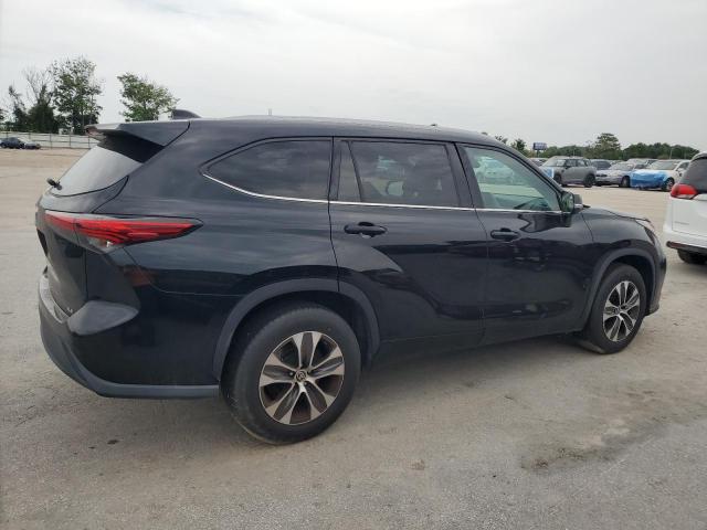 5TDGZRAH4NS127982 - 2022 TOYOTA HIGHLANDER XLE BLACK photo 3