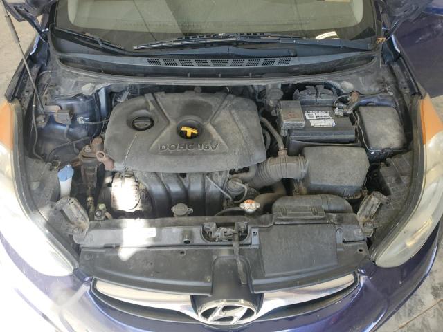 5NPDH4AE7DH262389 - 2013 HYUNDAI ELANTRA GLS BLUE photo 11