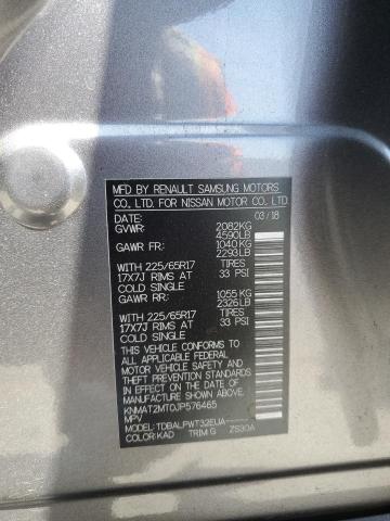 KNMAT2MT0JP576465 - 2018 NISSAN ROGUE S GRAY photo 13