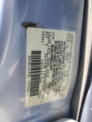 3N1BC1CP0BL474151 - 2011 NISSAN VERSA S BLUE photo 13