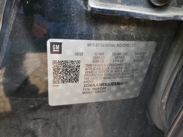 1G6AA5RX3J0180609 - 2018 CADILLAC ATS 黑色 照片 12