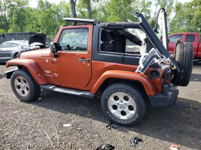 1C4AJWBG4EL248174 - 2014 JEEP WRANGLER SAHARA ORANGE photo 2