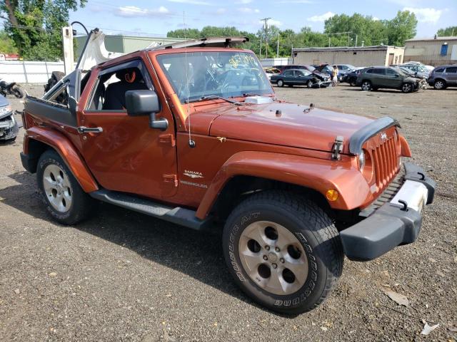 1C4AJWBG4EL248174 - 2014 JEEP WRANGLER SAHARA ORANGE photo 4