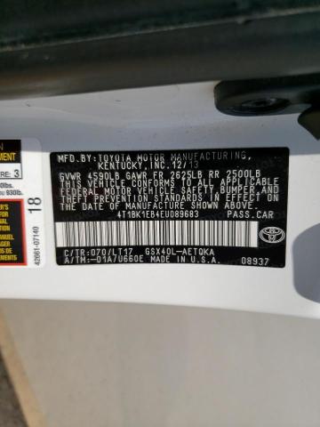 4T1BK1EB4EU089683 - 2014 TOYOTA AVALON BASE Ağ foto 12