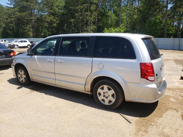 2C4RDGBG9CR243766 - 2012 DODGE GRAND CARA SE SILVER photo 2