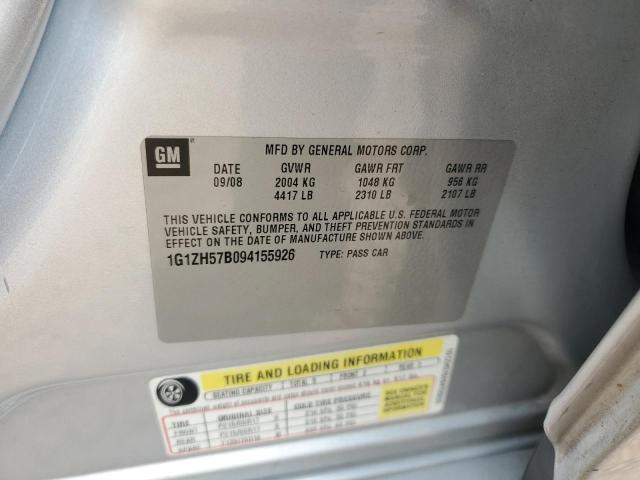 1G1ZH57B094155926 - 2009 CHEVROLET MALIBU 1LT 银色 照片 12