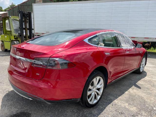 5YJSA1H16EFP28603 - 2014 TESLA MODEL S Կարմիր լուսանկար 4