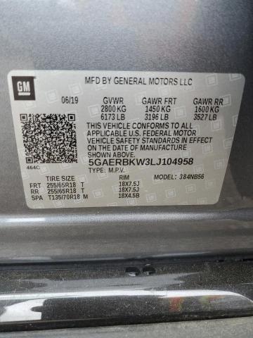 5GAERBKW3LJ104958 - 2020 BUICK ENCLAVE ESSENCE WHITE photo 13