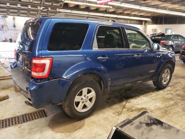 1FMCU49H38KB03541 - 2008 FORD ESCAPE HEV BLUE photo 3