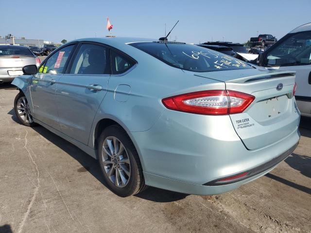 3FA6P0LU4ER156950 - 2014 FORD FUSION SE HYBRID BLUE photo 2