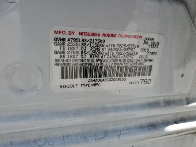 JA4AD2A36GZ009153 - 2016 MITSUBISHI OUTLANDER ES თეთრი ფოტო 12