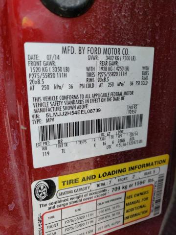 5LMJJ2H54EEL08739 - 2014 LINCOLN NAVIGATOR 红色 照片 14