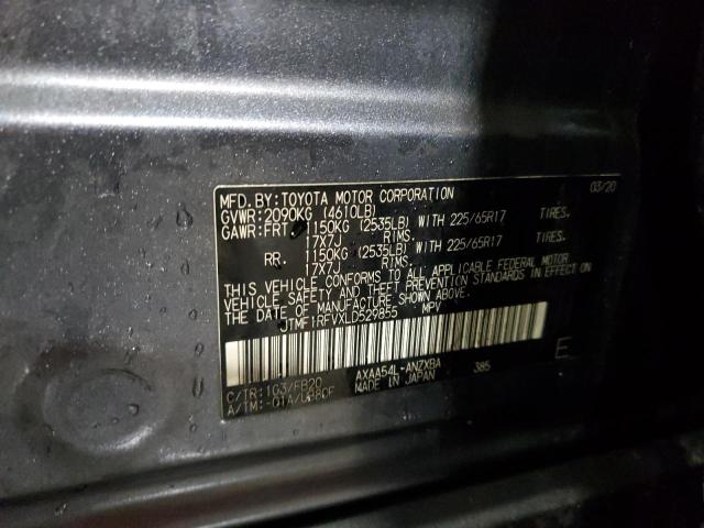 JTMF1RFVXLD529855 - 2020 TOYOTA RAV4 LE GRAY photo 14