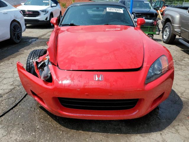 JHMAP11442T007573 - 2002 HONDA S2000 RED photo 5