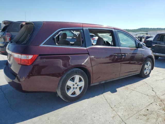 5FNRL5H21DB033842 - 2013 HONDA ODYSSEY LX MAROON photo 3