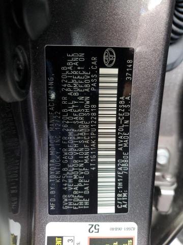 4T1G11AK1PU122818 - 2023 TOYOTA CAMRY SE NIGHT SHADE GRAY photo 12