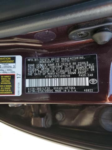 4T1BK1EB7EU099799 - 2014 TOYOTA AVALON BASE Tünd qırmızı foto 12