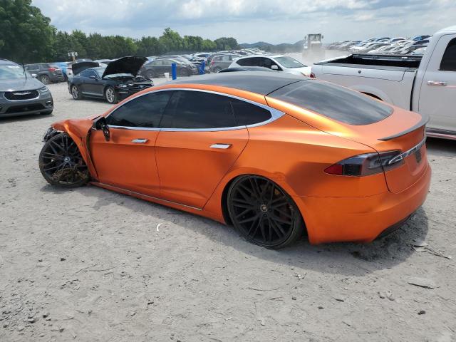 5YJSA1E41LF353540 - 2020 TESLA MODEL S ORANGE photo 2