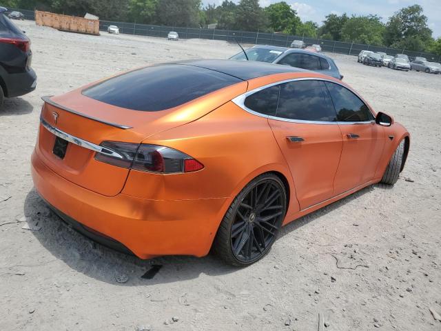 5YJSA1E41LF353540 - 2020 TESLA MODEL S ORANGE photo 3