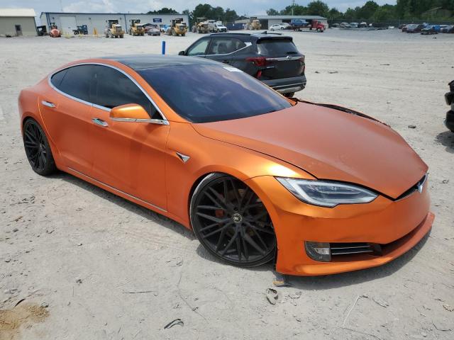 5YJSA1E41LF353540 - 2020 TESLA MODEL S ORANGE photo 4