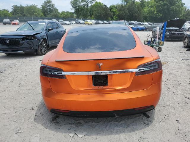 5YJSA1E41LF353540 - 2020 TESLA MODEL S ORANGE photo 6