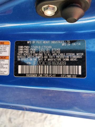 JF1ZCAC18E8606489 - 2014 SUBARU BRZ 2.0 LIMITED BLUE photo 12