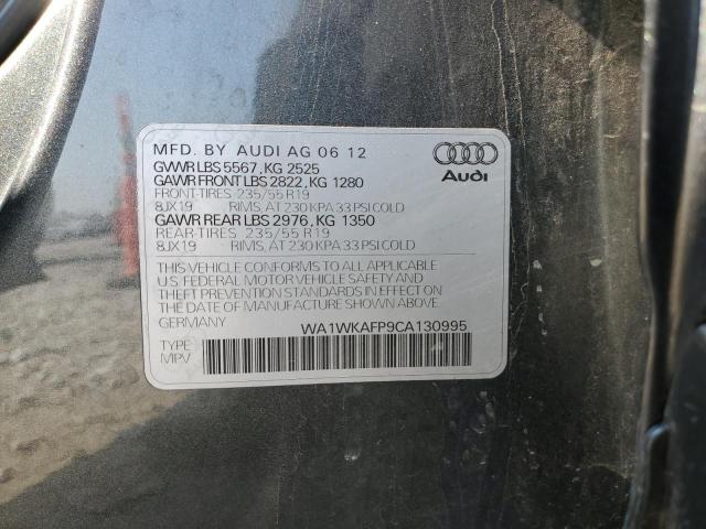 WA1WKAFP9CA130995 - 2012 AUDI Q5 PRESTIGE CHARCOAL photo 14