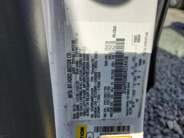 3FA6P0SU8DR254458 - 2013 FORD FUSION TITANIUM PHEV 白色 照片 13