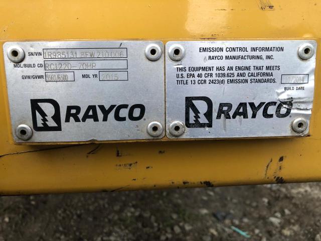 1R9851318FW20006 - 2015 RAYM RC1220 YELLOW photo 10