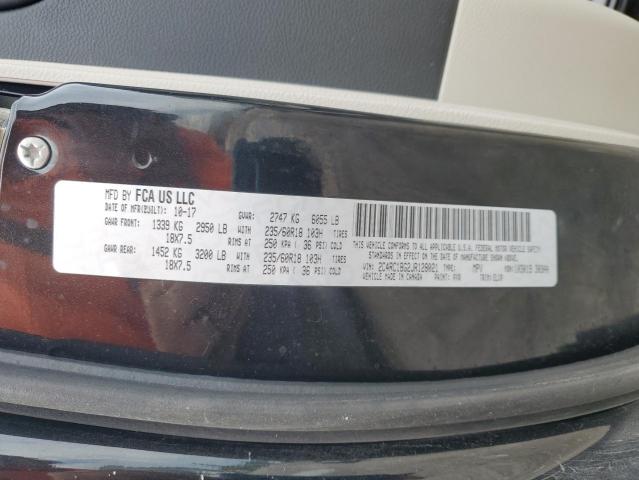 2C4RC1BG2JR128021 - 2018 CHRYSLER PACIFICA TOURING L أسود صورة 14