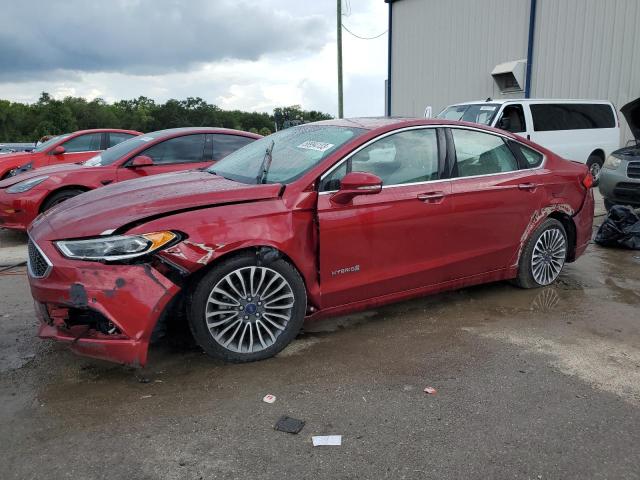 3FA6P0RU1HR208577 - 2017 FORD FUSION TITANIUM HEV RED photo 1