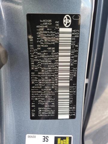 5YFB4MDE1SP304165 - 2025 TOYOTA COROLLA LE GRAY photo 12