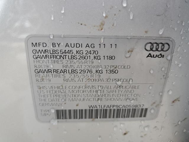 WA1LFAFP9CA059837 - 2012 AUDI Q5 PREMIUM PLUS SILVER photo 14