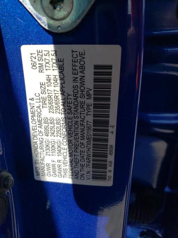 7FARW1H7XME015677 - 2021 HONDA CR-V SE BLUE photo 14