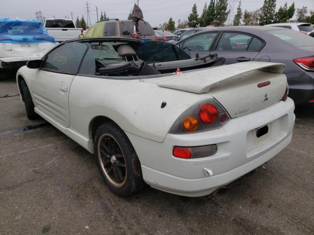 4A3AE75H53E121785 - 2003 MITSUBISHI ECLIPSE SPYDER GTS WHITE photo 3