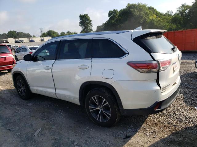5TDKKRFH2GS152082 - 2016 TOYOTA HIGHLANDER XLE WHITE photo 2
