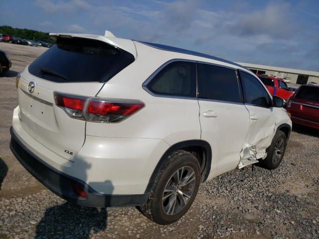 5TDKKRFH2GS152082 - 2016 TOYOTA HIGHLANDER XLE WHITE photo 3