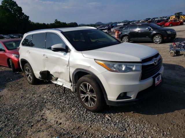 5TDKKRFH2GS152082 - 2016 TOYOTA HIGHLANDER XLE WHITE photo 4