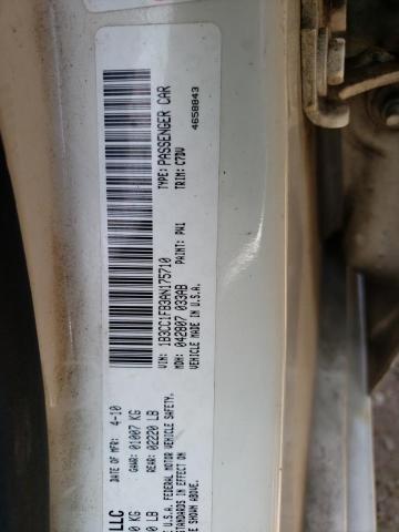 1B3CC1FB3AN175710 - 2010 DODGE AVENGER EXPRESS WHITE photo 12