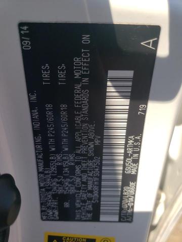 5TDKKRFH1FS047502 - 2015 TOYOTA HIGHLANDER XLE Ağ foto 13