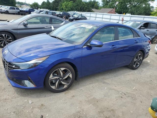 5NPLP4AG2PH111500 - 2023 HYUNDAI ELANTRA LIMITED BLUE photo 1