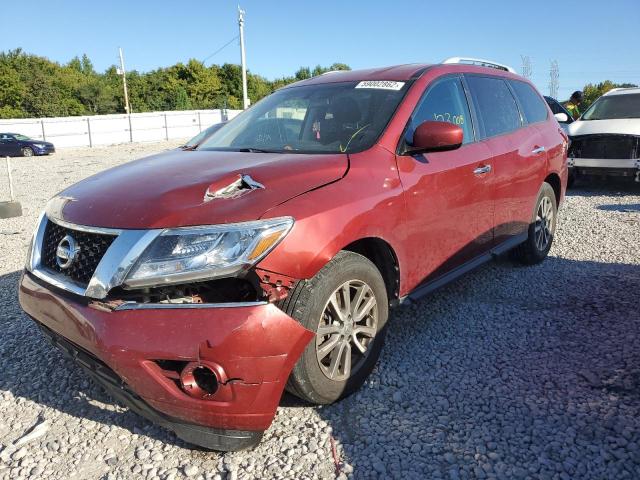 5N1AR2MM0GC630155 - 2016 NISSAN PATHFINDER S RED photo 2
