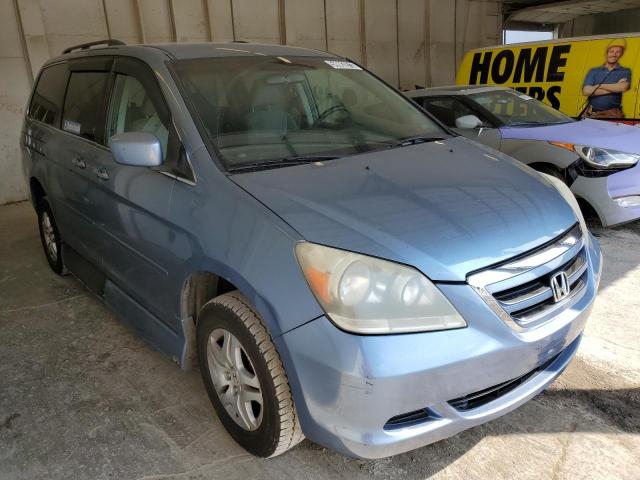 5FNRL38497B092230 - 2007 HONDA ODYSSEY EX BLUE photo 4