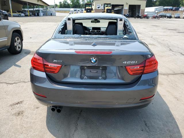 WBA3T1C5XEPS98554 - 2014 BMW 428 XI SULEV GRAY photo 6