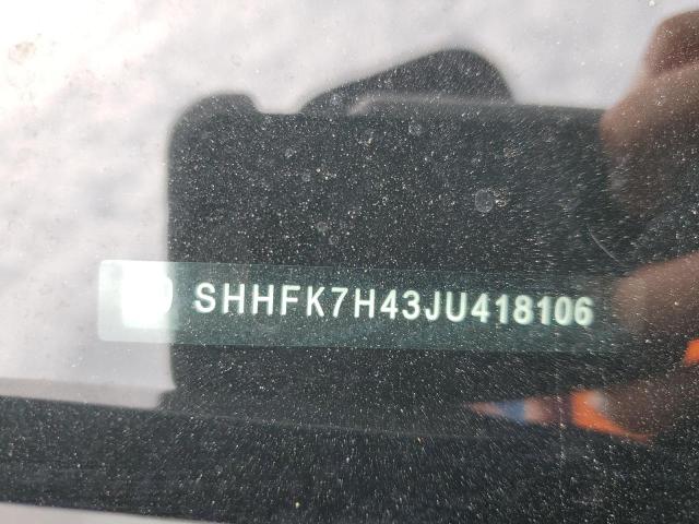 SHHFK7H43JU418106 - 2018 HONDA CIVIC SPORT 蓝色 照片 13